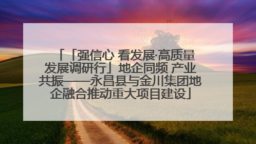 「强信心 看发展·高质量发展调研行」地企同频 产业共振——永昌县与金川集团地企融合推动重大项目建设