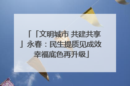 「文明城市 共建共享」永春：民生提质见成效 幸福底色再升级