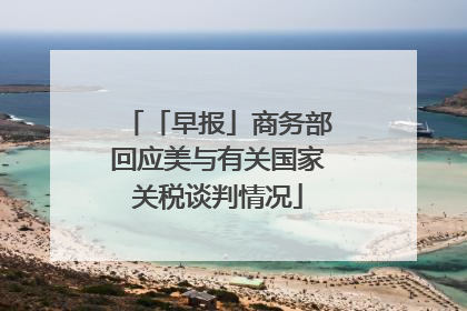 「早报」商务部回应美与有关国家关税谈判情况