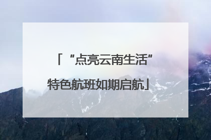 “点亮云南生活”特色航班如期启航