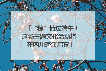“粽”情过端午！这场主题文化活动将在四川蓬溪启幕