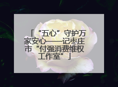 “五心”守护万家安心——记枣庄市“付强消费维权工作室”