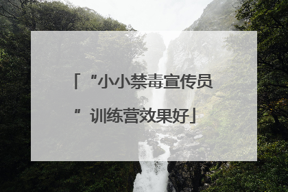 “小小禁毒宣传员”训练营效果好