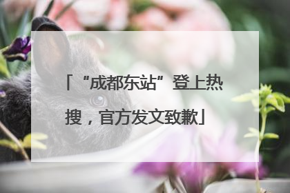 “成都东站”登上热搜，官方发文致歉