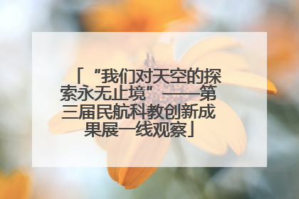 “我们对天空的探索永无止境”——第三届民航科教创新成果展一线观察