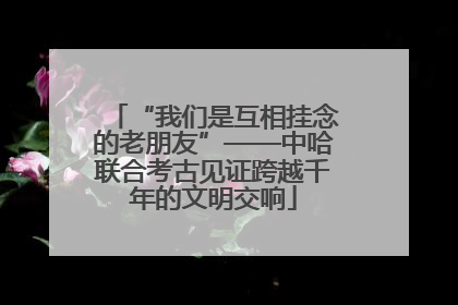 “我们是互相挂念的老朋友”——中哈联合考古见证跨越千年的文明交响
