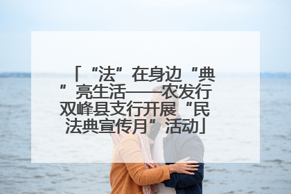 “法”在身边“典”亮生活——农发行双峰县支行开展“民法典宣传月”活动