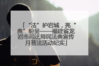 “法”护岩城，亮“典”纷呈——福建省龙岩市司法局民法典宣传月普法活动纪实