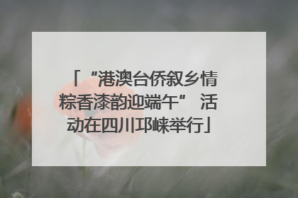 “港澳台侨叙乡情 粽香漆韵迎端午” 活动在四川邛崃举行