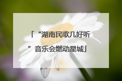 “湖南民歌几好听”音乐会燃动星城