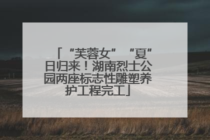 “芙蓉女”“夏”日归来！湖南烈士公园两座标志性雕塑养护工程完工