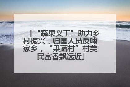 “蔬果义工”助力乡村振兴，归国人员反哺家乡，“果蔬村”村美民富香飘远近