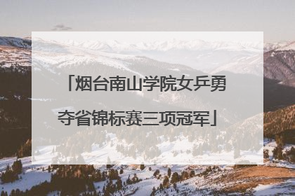 烟台南山学院女乒勇夺省锦标赛三项冠军