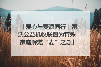 爱心与麦浪同行｜雷沃公益机收联盟为特殊家庭解燃“麦”之急