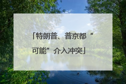 特朗普、普京都“可能”介入冲突