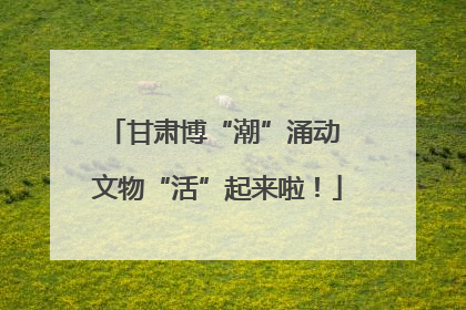甘肃博“潮”涌动 文物“活”起来啦！