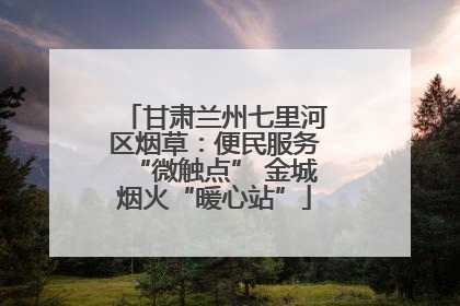 甘肃兰州七里河区烟草：便民服务“微触点” 金城烟火“暖心站”