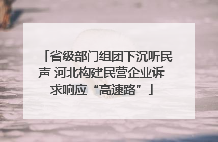 省级部门组团下沉听民声 河北构建民营企业诉求响应“高速路”