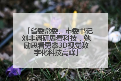 省委常委、市委书记刘非调研思看科技,勉励思看勇攀3D视觉数字化科技高峰