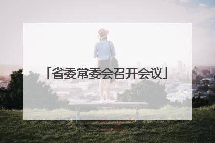 省委常委会召开会议