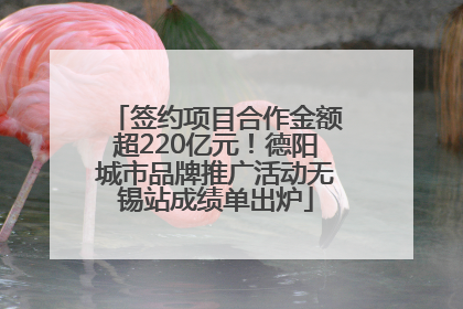 签约项目合作金额超220亿元！德阳城市品牌推广活动无锡站成绩单出炉