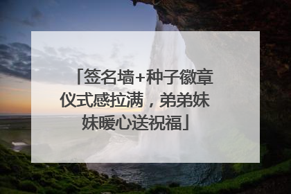 签名墙+种子徽章仪式感拉满，弟弟妹妹暖心送祝福