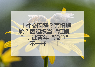 社交圈窄？害怕尴尬？团组织当“红娘”，让青年“脱单”不一样……