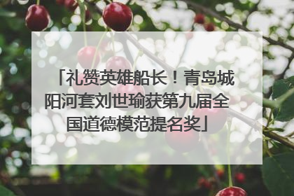 礼赞英雄船长！青岛城阳河套刘世瑜获第九届全国道德模范提名奖