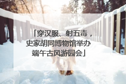 穿汉服、射五毒，史家胡同博物馆举办端午古风游园会