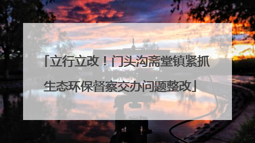 立行立改！门头沟斋堂镇紧抓生态环保督察交办问题整改