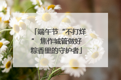 端午节“不打烊” 焦作城管做好粽香里的守护者