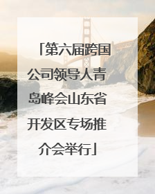 第六届跨国公司领导人青岛峰会山东省开发区专场推介会举行