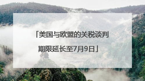 美国与欧盟的关税谈判期限延长至7月9日