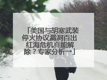 美国与胡塞武装停火协议漏洞百出 红海危机真能解除？专家分析→