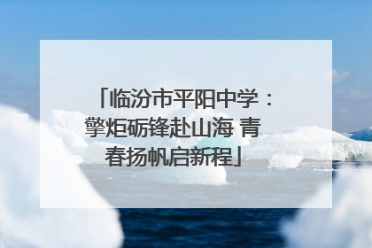 临汾市平阳中学：擎炬砺锋赴山海 青春扬帆启新程