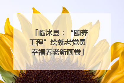临沭县：“颐养工程”绘就老党员幸福养老新画卷