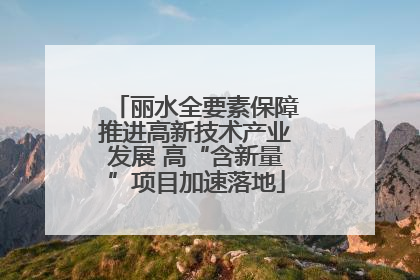 丽水全要素保障推进高新技术产业发展 高“含新量”项目加速落地
