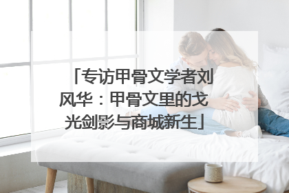 专访甲骨文学者刘风华：甲骨文里的戈光剑影与商城新生