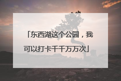 东西湖这个公园，我可以打卡千千万万次