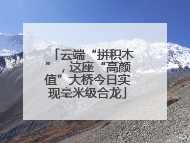 云端“拼积木”，这座“高颜值”大桥今日实现毫米级合龙