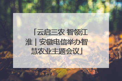 云启三农 智领江淮｜安徽电信举办智慧农业主题会议