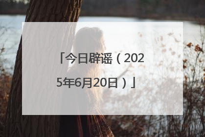 今日辟谣（2025年6月20日）