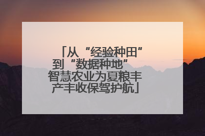 从“经验种田”到“数据种地” 智慧农业为夏粮丰产丰收保驾护航