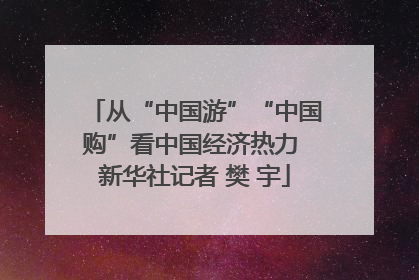 从“中国游”“中国购”看中国经济热力 新华社记者 樊 宇