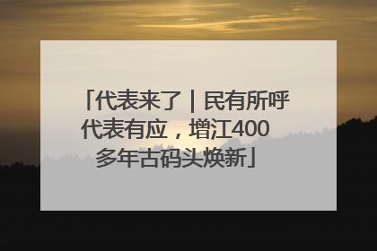 代表来了｜民有所呼代表有应，增江400多年古码头焕新