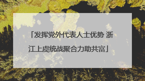 发挥党外代表人士优势 浙江上虞统战聚合力助共富