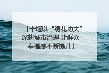 十堰以“绣花功夫”深耕城市治理 让群众幸福感不断提升