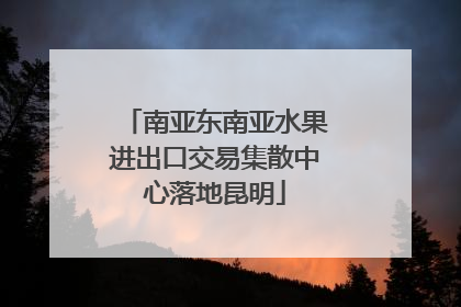 南亚东南亚水果进出口交易集散中心落地昆明