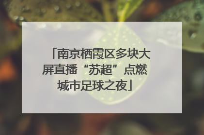 南京栖霞区多块大屏直播“苏超”点燃城市足球之夜