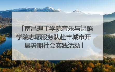 南昌理工学院音乐与舞蹈学院志愿服务队赴丰城市开展暑期社会实践活动